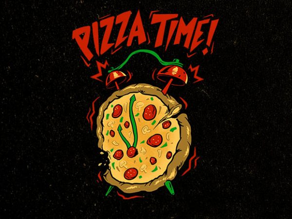 Pizza time t-shirt design