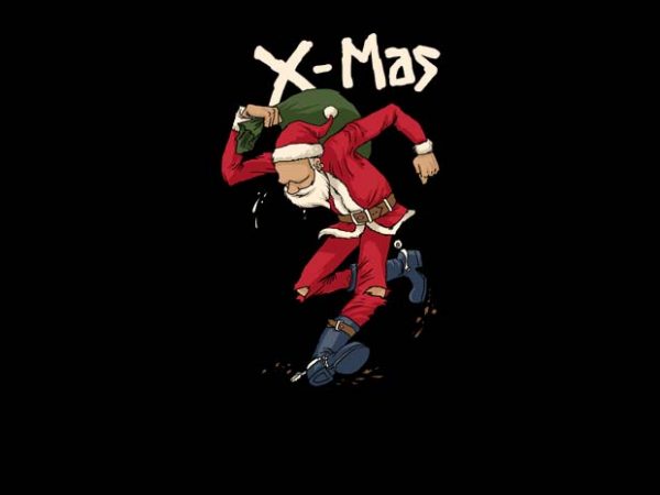 Santa skank kid t shirt design for sale