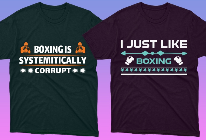 50 editable Boxing t-shirt designs bundle