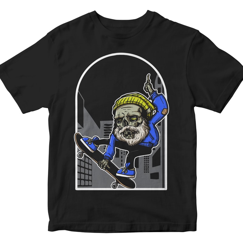 Old Man Skateboard buy t shirt designs artwork