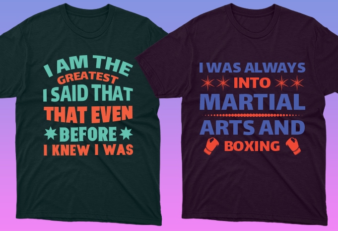 50 editable Boxing t-shirt designs bundle