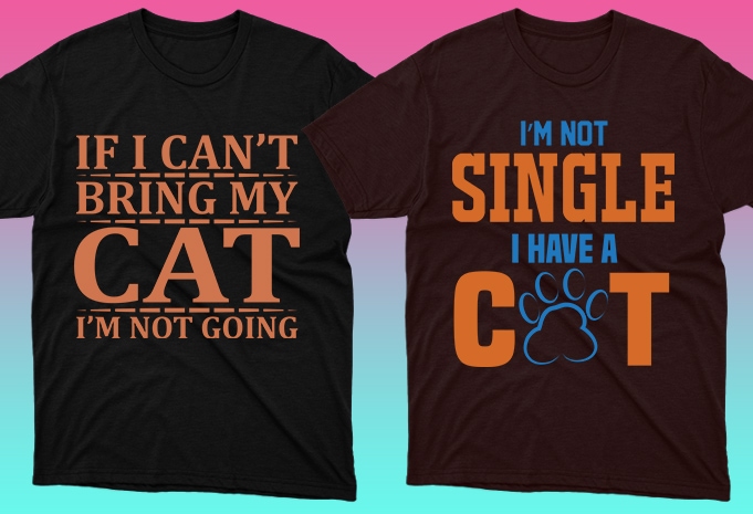 50 Cat Quotes Editable T shirt Designs Bundle