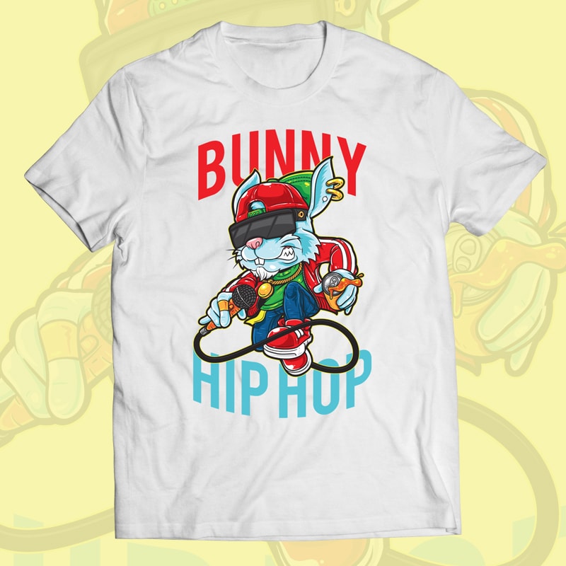 Bunny Hip Hop – vector tshirt design t shirt design png