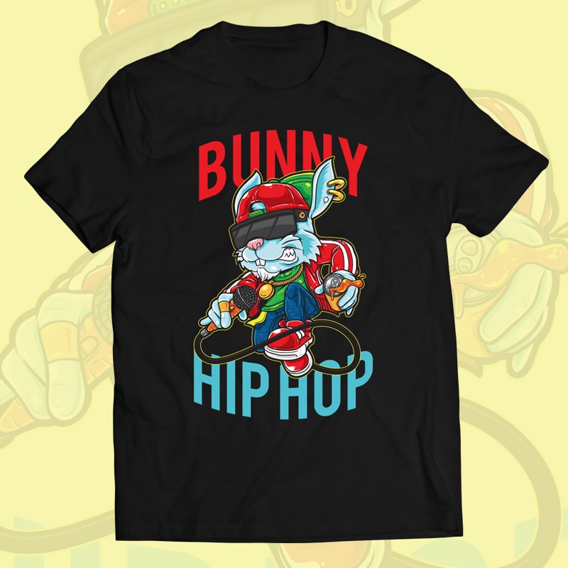 Bunny Hip Hop – vector tshirt design t shirt design png