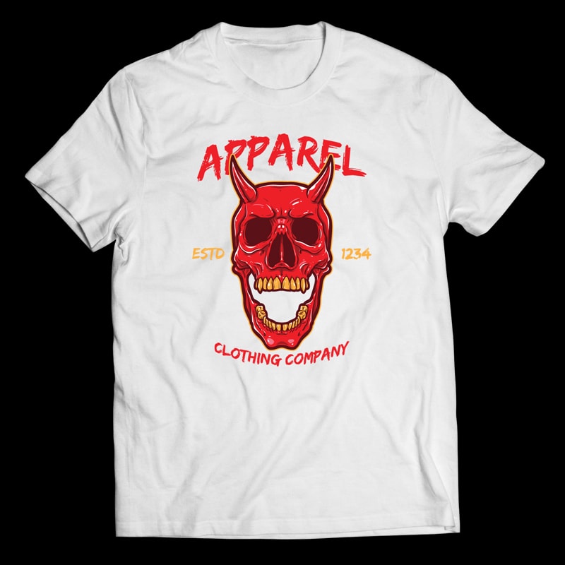 Devil Skull – Vector Tshirt Design t shirt design png