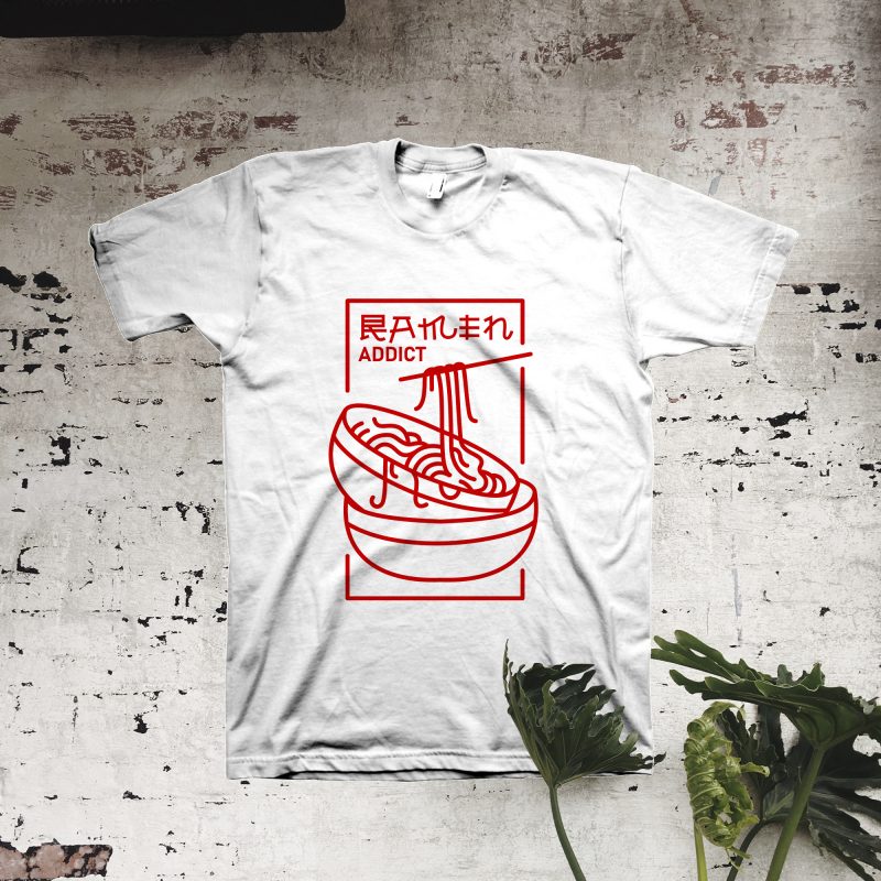 Ramen Addict vector t shirt design