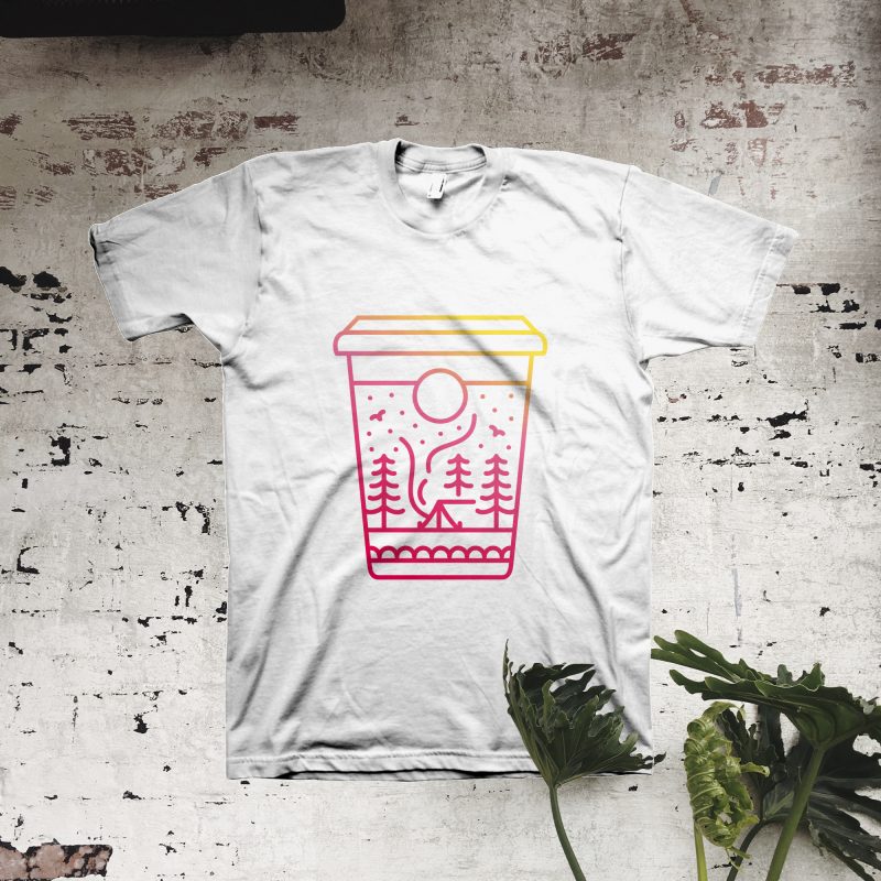 Coffee Camp tshirt design for sale