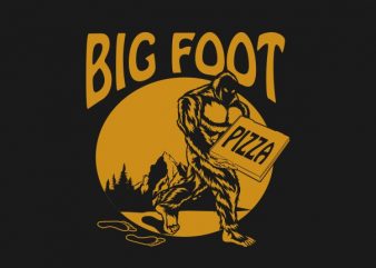 Bigfoot Pizza buy t shirt design artwork