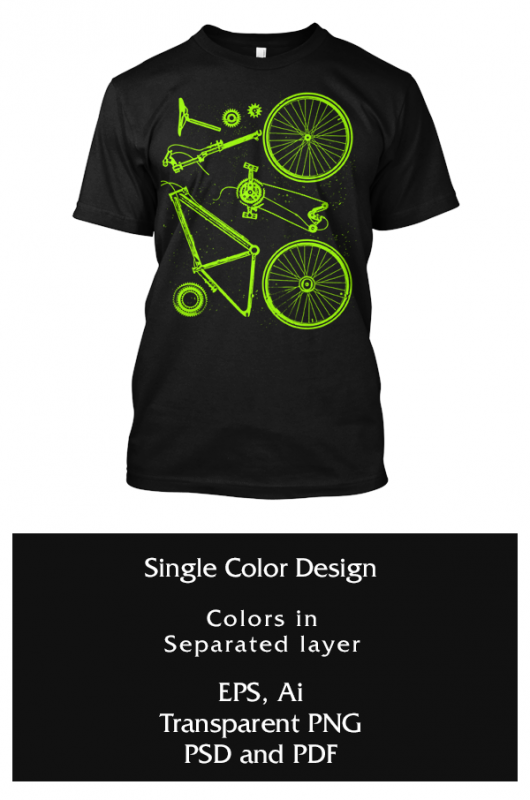 Bike Parts commercial use t shirt designs