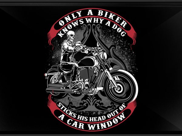 Biker only vector t shirt design for download