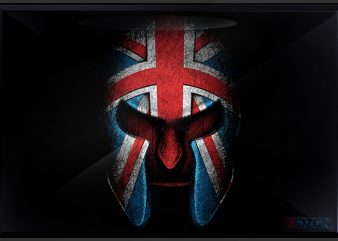 British Warrior vector t-shirt design for commercial use