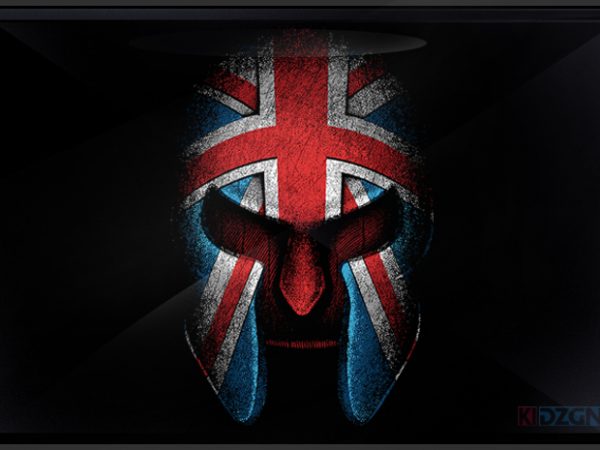 British warrior vector t-shirt design for commercial use