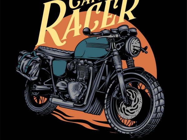 Cafe racer 2 t shirt design for purchase