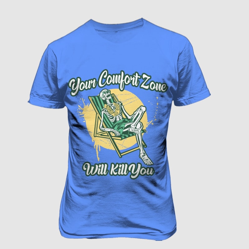 COMFORT ZONE t shirt design png