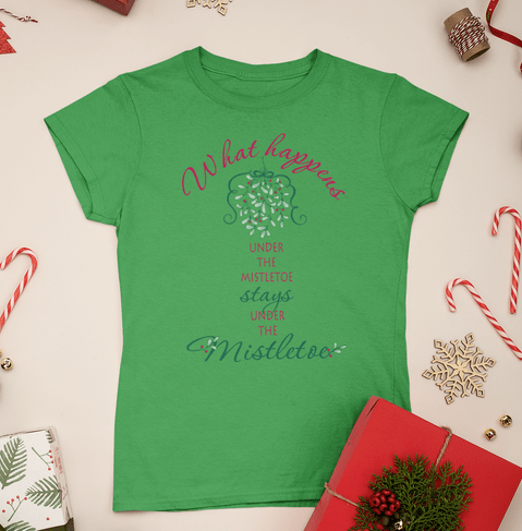 Christmas t shirt design | Under the Mistletoe 