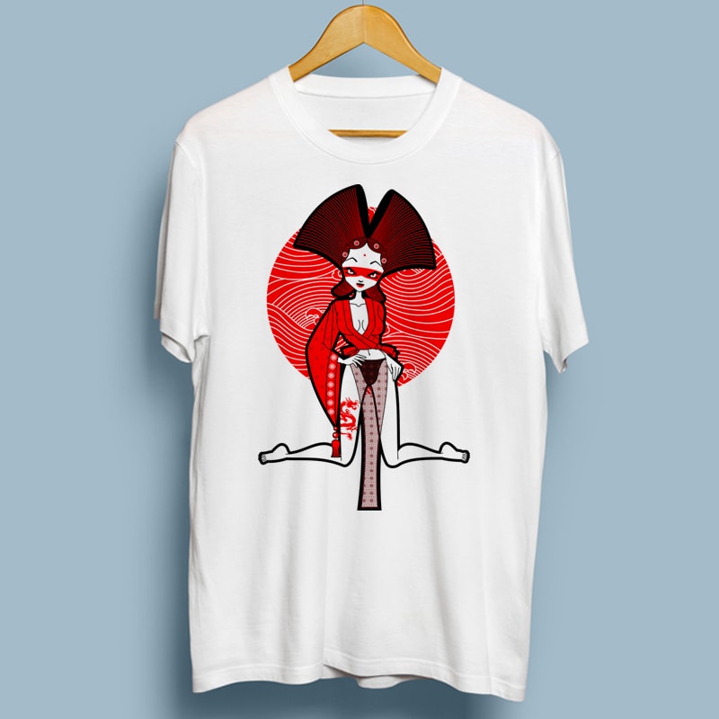 GEISHA commercial use t shirt designs