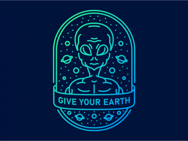 Give your earth buy t shirt design artwork