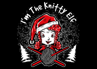 Knitty Elf t shirt design to buy