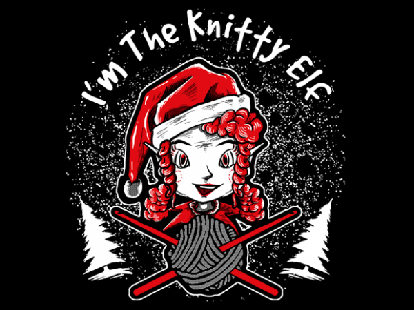 Knitty elf t shirt design to buy