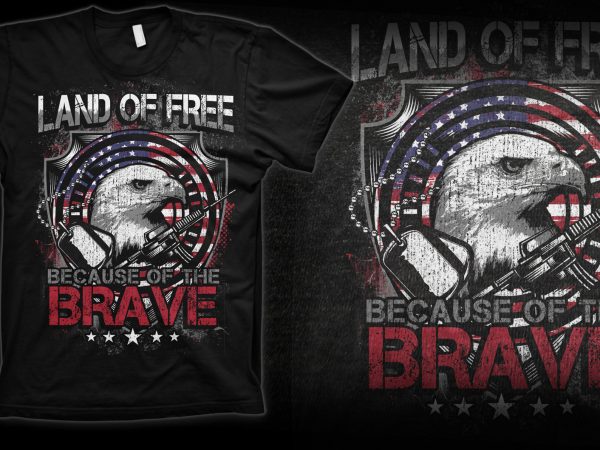 Land of free graphic t-shirt design