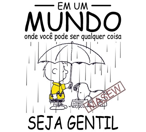 Snoopy and charlie brown em um mundo onde voce pode ser qualquer coisa seja gentil eps svg png dxf digital download graphic t-shirt design