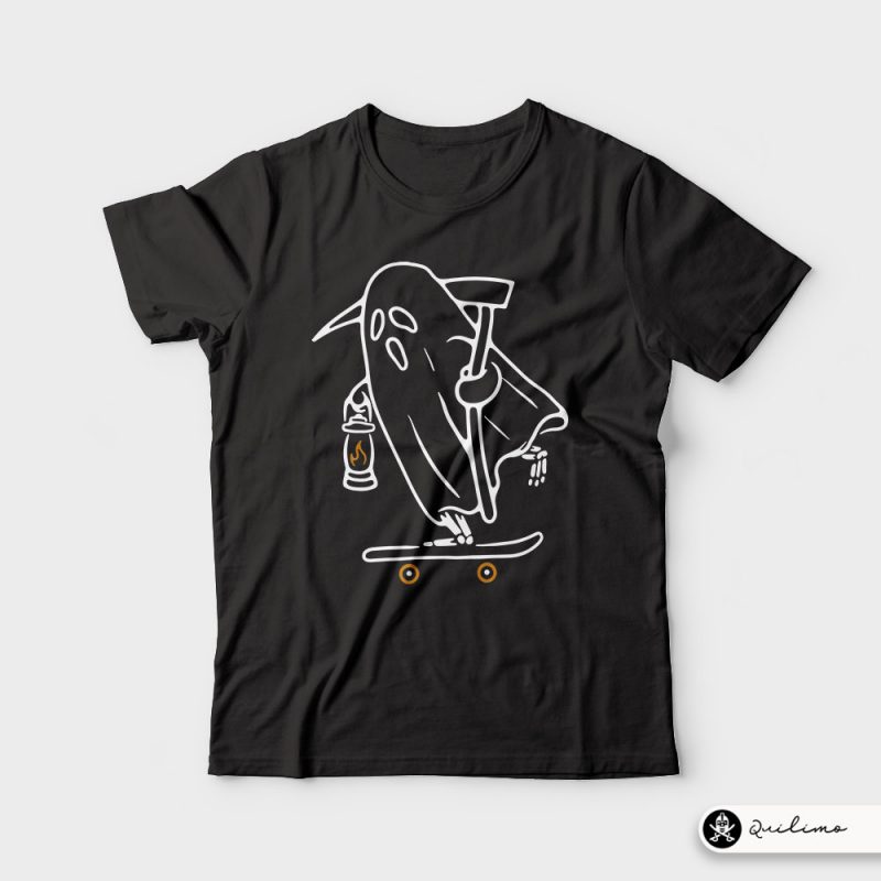 Ghost Skateboarding vector shirt designs