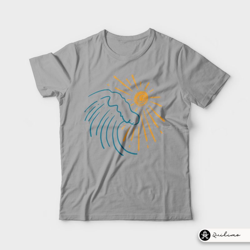 Sun and Wave vector shirt designs