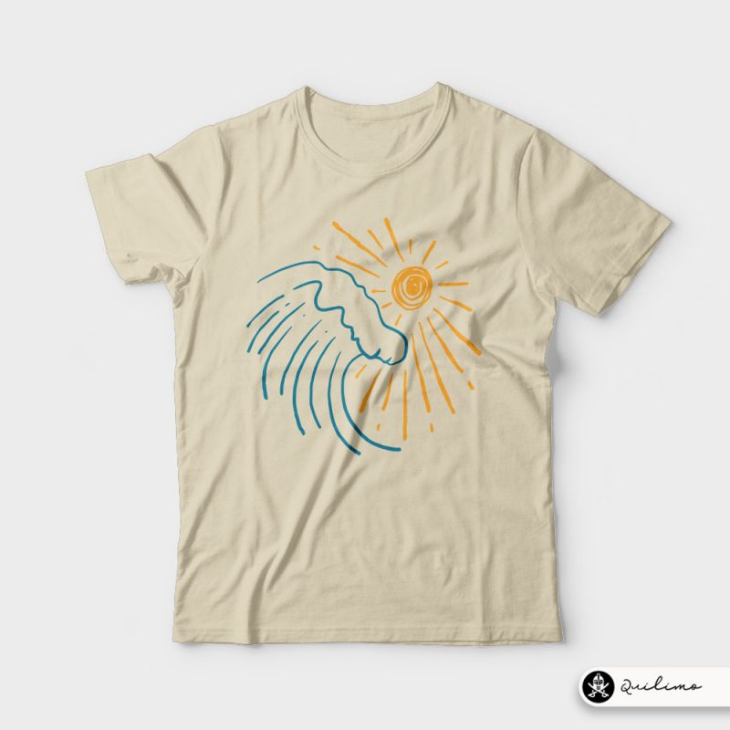 Sun and Wave vector shirt designs