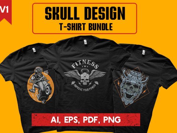 Skull Design. T-shirt Bundle