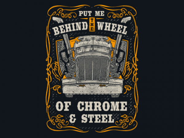 Put me behind the wheel graphic t-shirt design