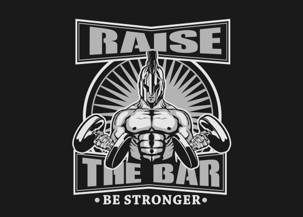 Raise the bar print ready shirt design