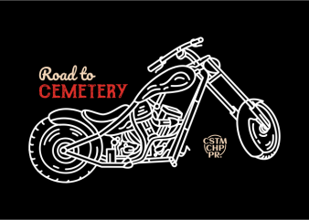 Road to Cemetery vector t-shirt design