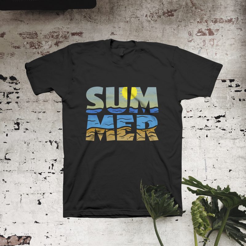 Summer Sunset t shirt designs for merch teespring and printful