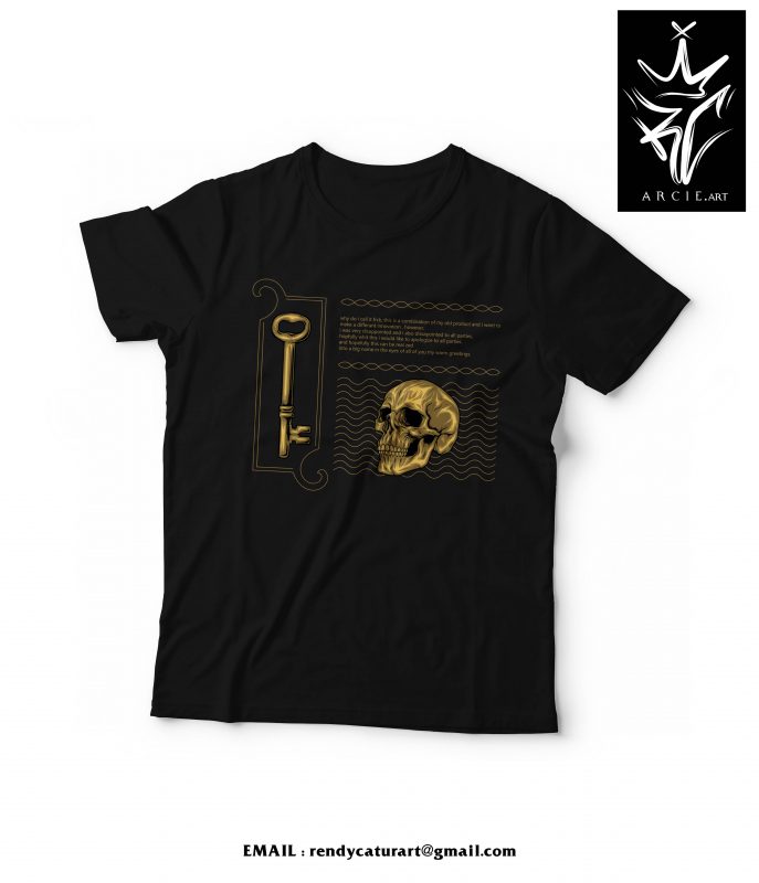 KEY GOLD vector t shirt design