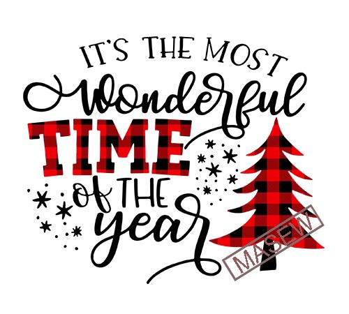 Its the most wonderful time of the year svg cuttable buffalo plaid svg christmas svg buffalo plaid svg christmas svg designs cricut files