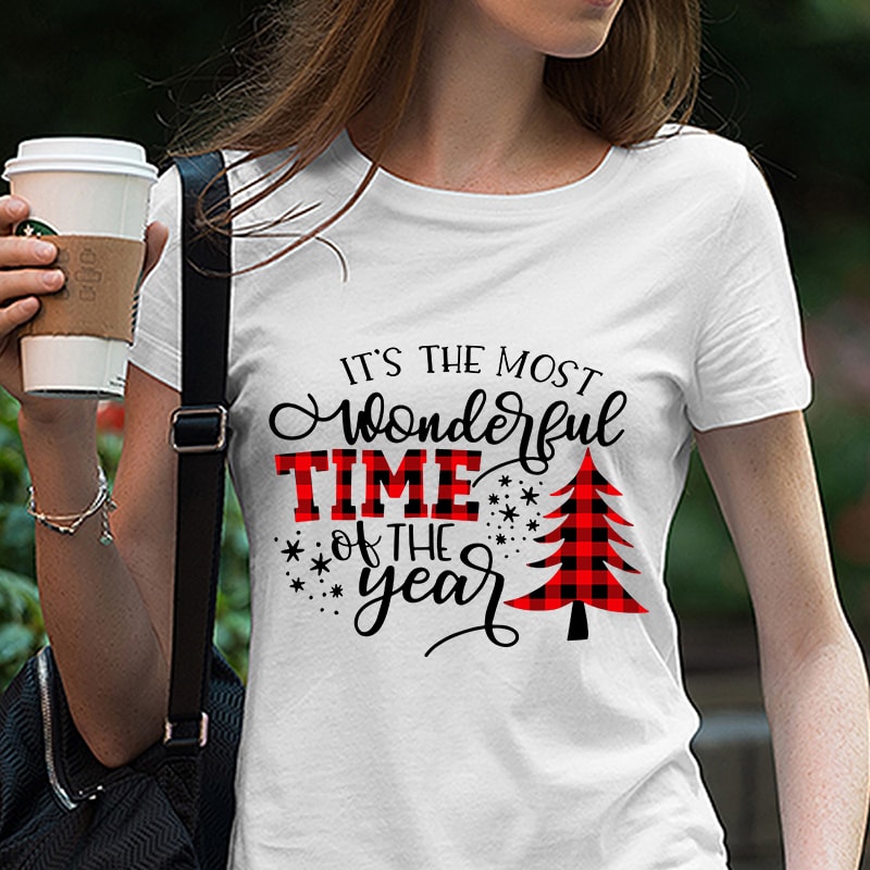 Its the most wonderful time of the year Svg Cuttable Buffalo Plaid Svg Christmas Svg Buffalo Plaid Svg Christmas Svg Designs Cricut Files buy t shirt designs artwork