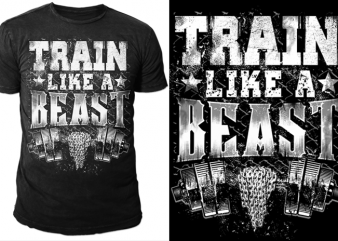 Train Like BEAST buy t shirt design artwork