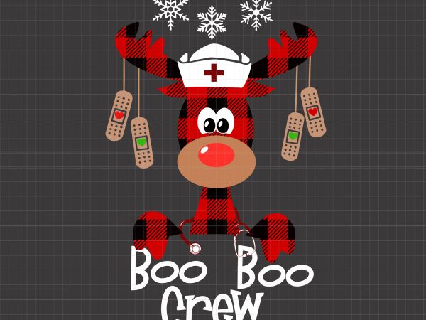 Boo boo crew Reindeer Nurse Christmas t shirt template Boo boo crew Reindeer Nurse Christmas t shirt template