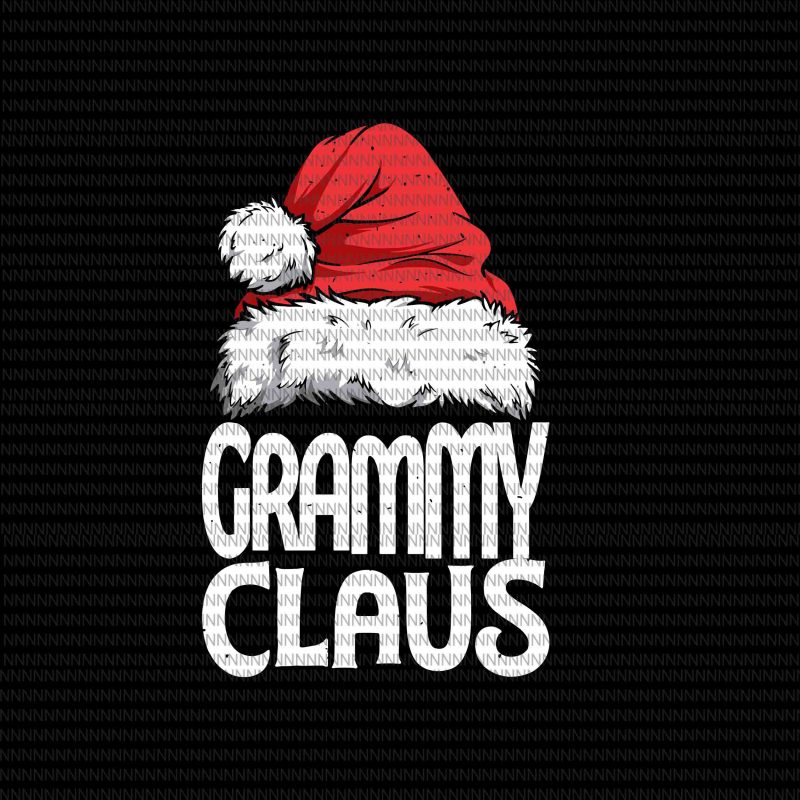 Grammy Claus Svg, Merry Christmas svg, Santa hat, santa quote svg, png, dxf, eps file t shirt design graphic