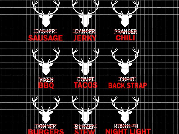 Funny Christmas Reindeer Hunter Deer Meat Hunting t shirt graphic design Funny Christmas Reindeer Hunter Deer Meat Hunting t shirt graphic design