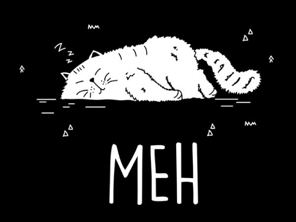 Meh vector t-shirt design