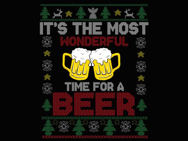 It’s the most wonderful time for a beer sweater svg, funny beer svg, sweater christmas, christmas beer t shirt design for sale It’s the most wonderful time for a beer sweater svg, funny beer svg, sweater christmas, christmas beer t shirt design for sale