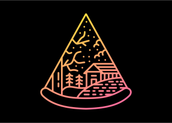 Wilderness Pizza vector shirt design