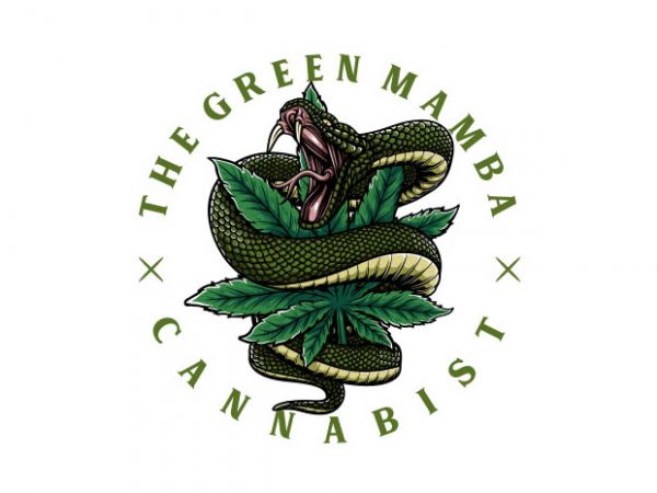 Green mamba vector t-shirt design Green mamba vector t-shirt design