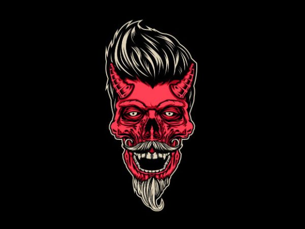 Red devil vector t-shirt design
