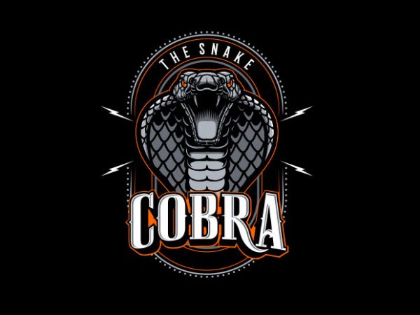 Snake cobra vector t-shirt design