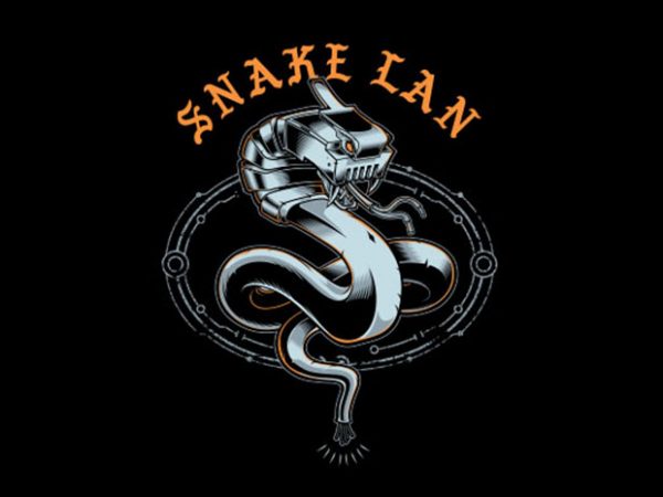 Snake lan vector t-shirt design