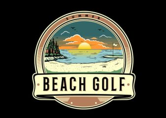 Beach Golf Vector t-shirt design