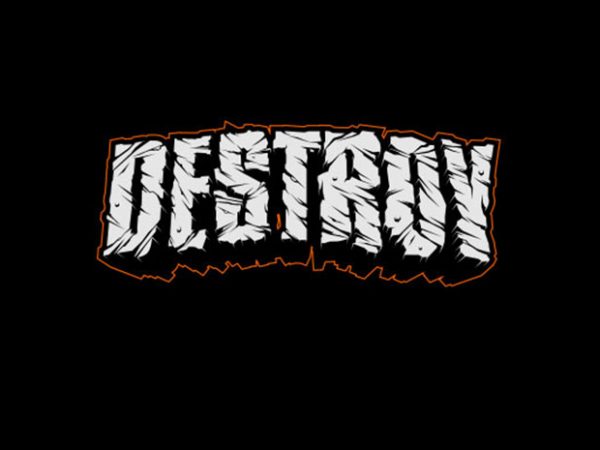Destroy vector t-shirt design