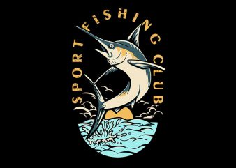 Sport Fishing Club Vector t-shirt design